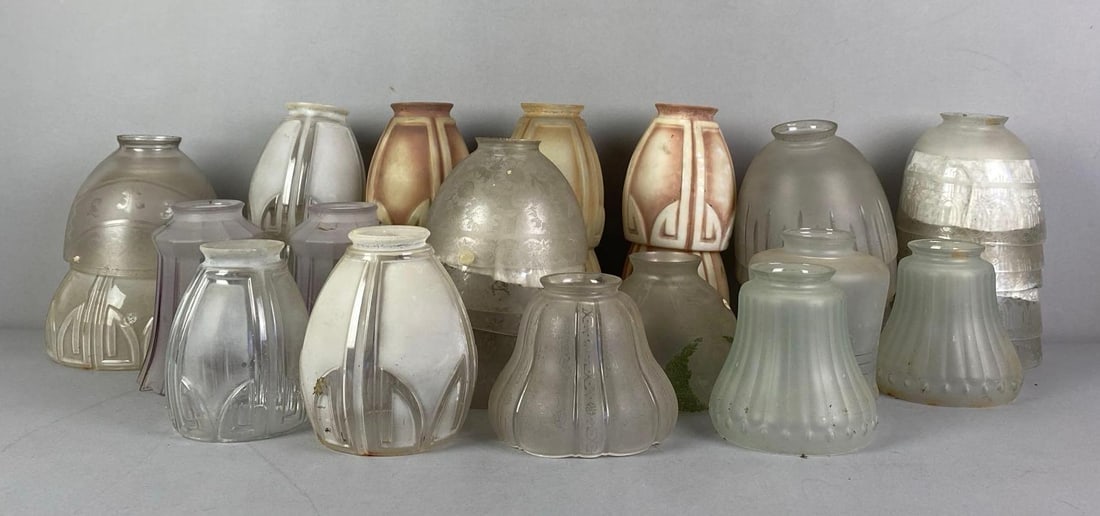 Group of Assorted Glass Lamp Shades (1 of 3)