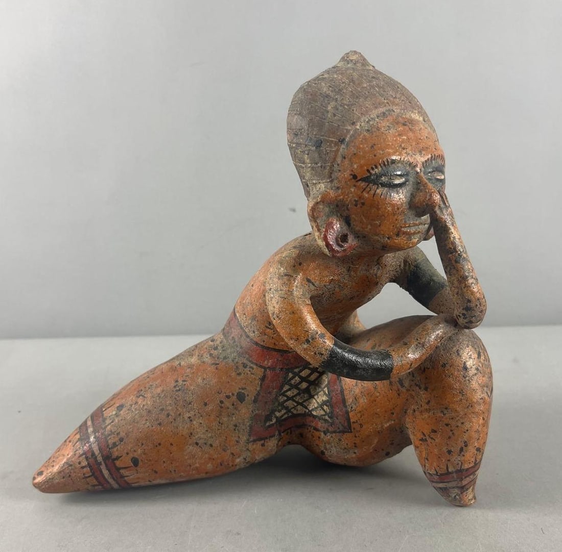 Mexico Nayarit Chinesca-style seated fertility terra cotta pottery figure (1 of 5)