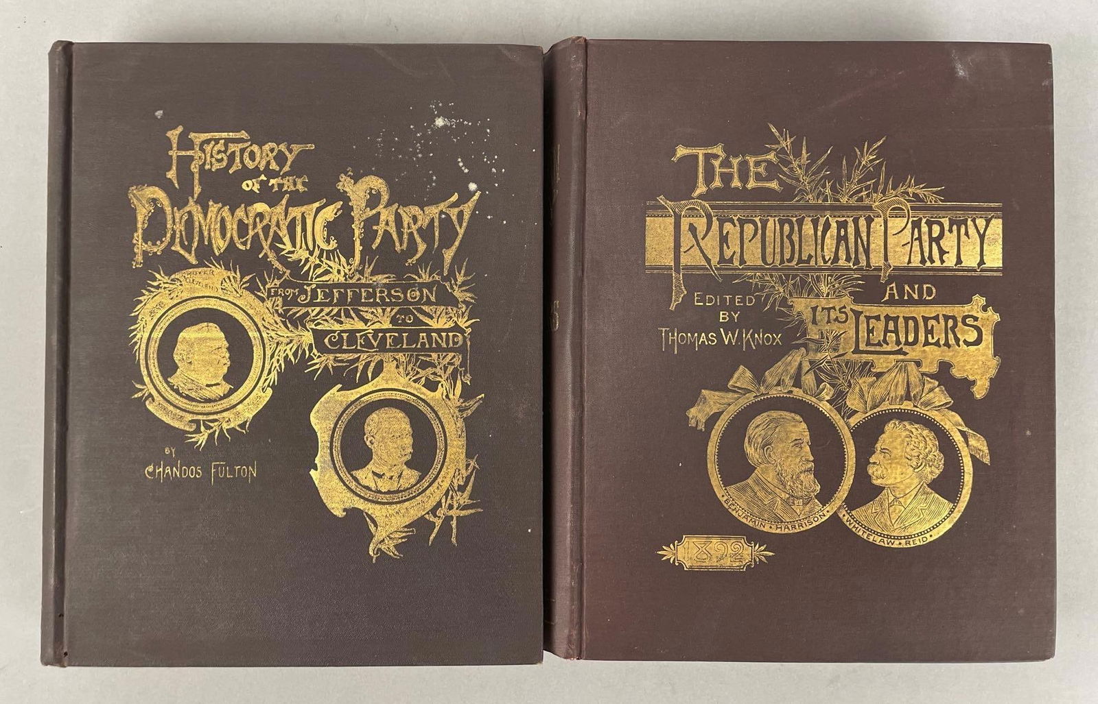 Group of 2 1892 Collier Democratic and Republican Party History Hardcover Books: In-House Shipping Option: If you would like to use our in-house shipping service, please select “Arrange My Own Shipping” when paying your invoice. After payment, our in-house shipping team wi