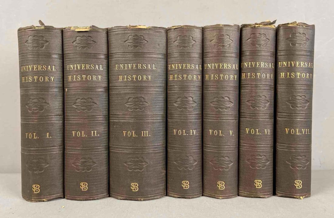 Antique Bagster's Universal History Vol. 1 - 7: In-House Shipping Option: If you would like to use our in-house shipping service, please select “Arrange My Own Shipping” when paying your invoice. After payment, our in-house shipping team wi