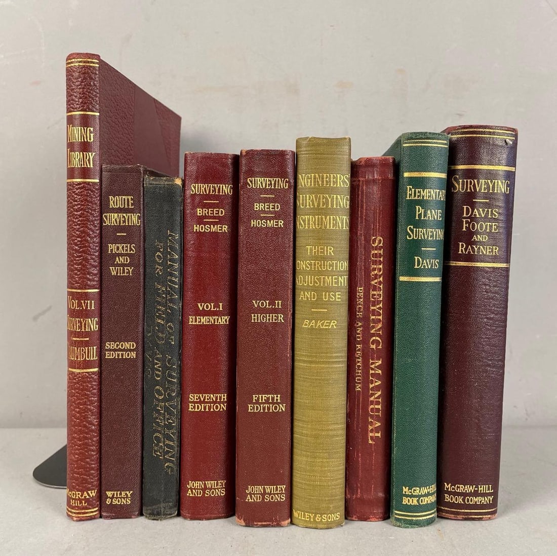 Group of Vintage Surveying Hardcover Books: In-House Shipping Option: If you would like to use our in-house shipping service, please select “Arrange My Own Shipping” when paying your invoice. After payment, our in-house shipping team wi