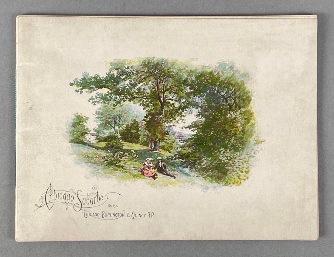 Antique CB&Q RR Chicago Suburbs Residential Views Book: In-House Shipping Option: If you would like to use our in-house shipping service, please select “Arrange My Own Shipping” when paying your invoice. After payment, our in-house shipping team wi