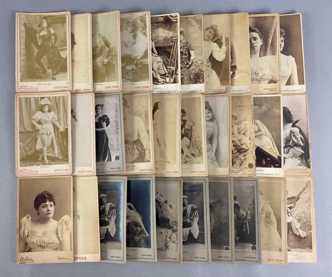 Group of 30 Antique Risqué Women Cabinet Cards (1 of 3)
