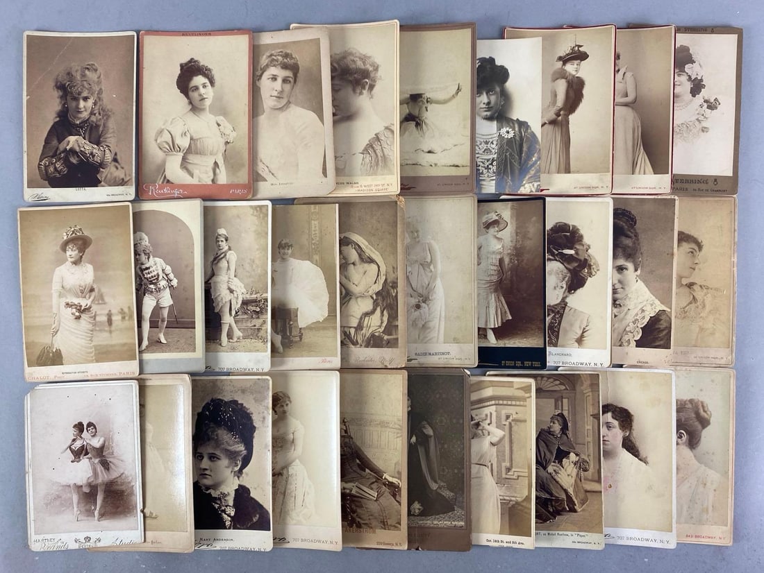 Group of 30 Antique Risqué Women Cabinet Cards: In-House Shipping Option: If you would like to use our in-house shipping service, please select “Arrange My Own Shipping” when paying your invoice. After payment, our in-house shipping team wi