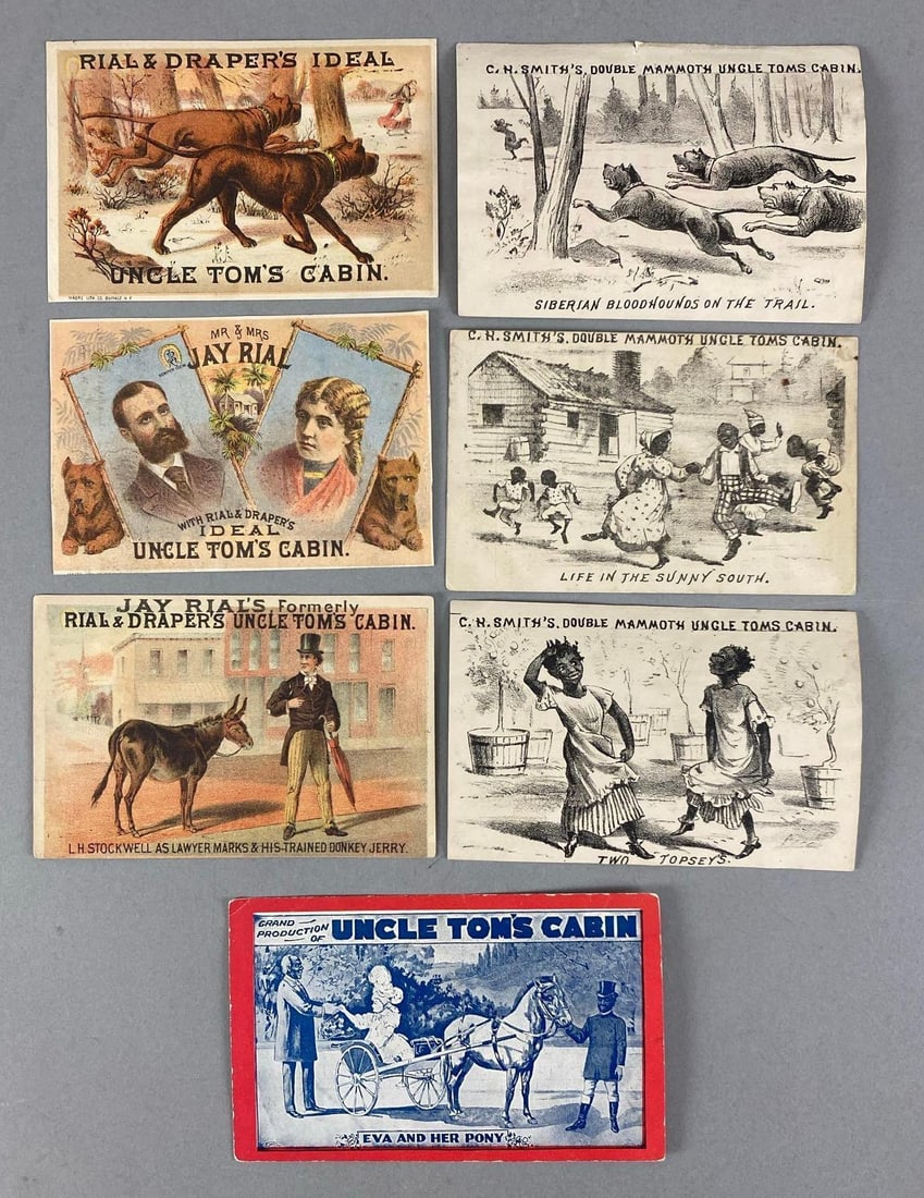 Group of 7 Vintage Uncle Toma Cabin Play Advertising Cards (1 of 2)