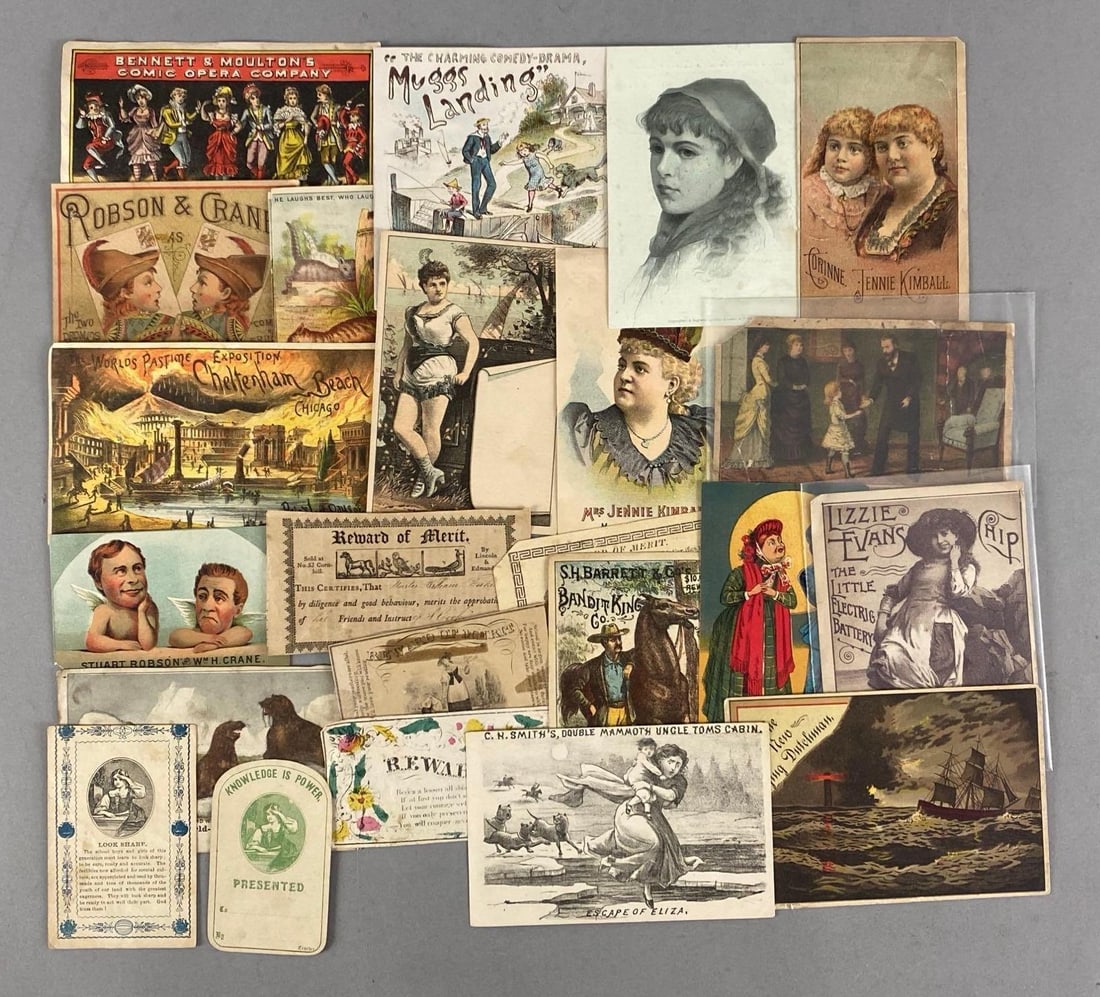 Group of Vintage Theatrical Advertising Cards (1 of 3)