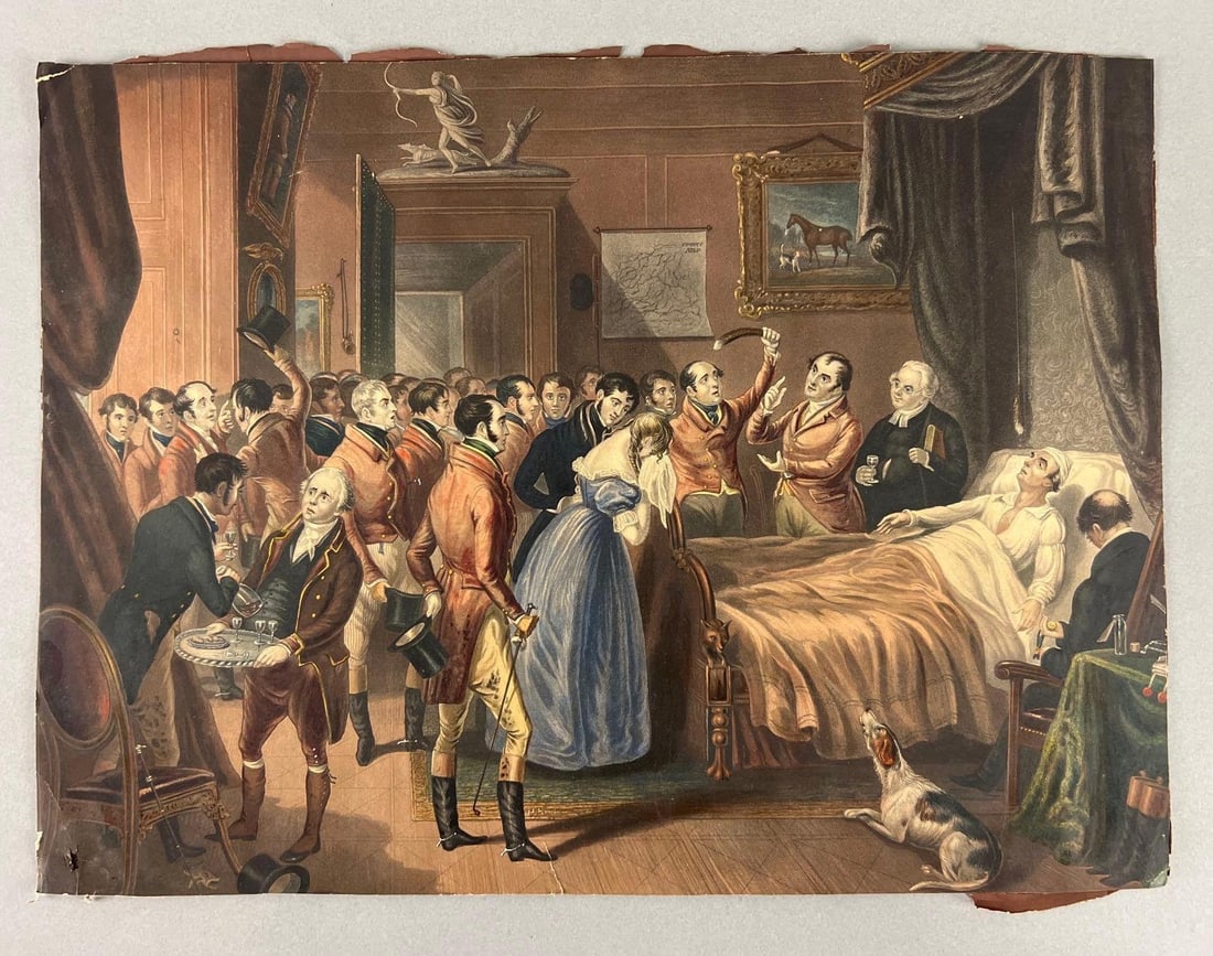 Antique The Last Hours of Mozart Lithograph (1 of 2)