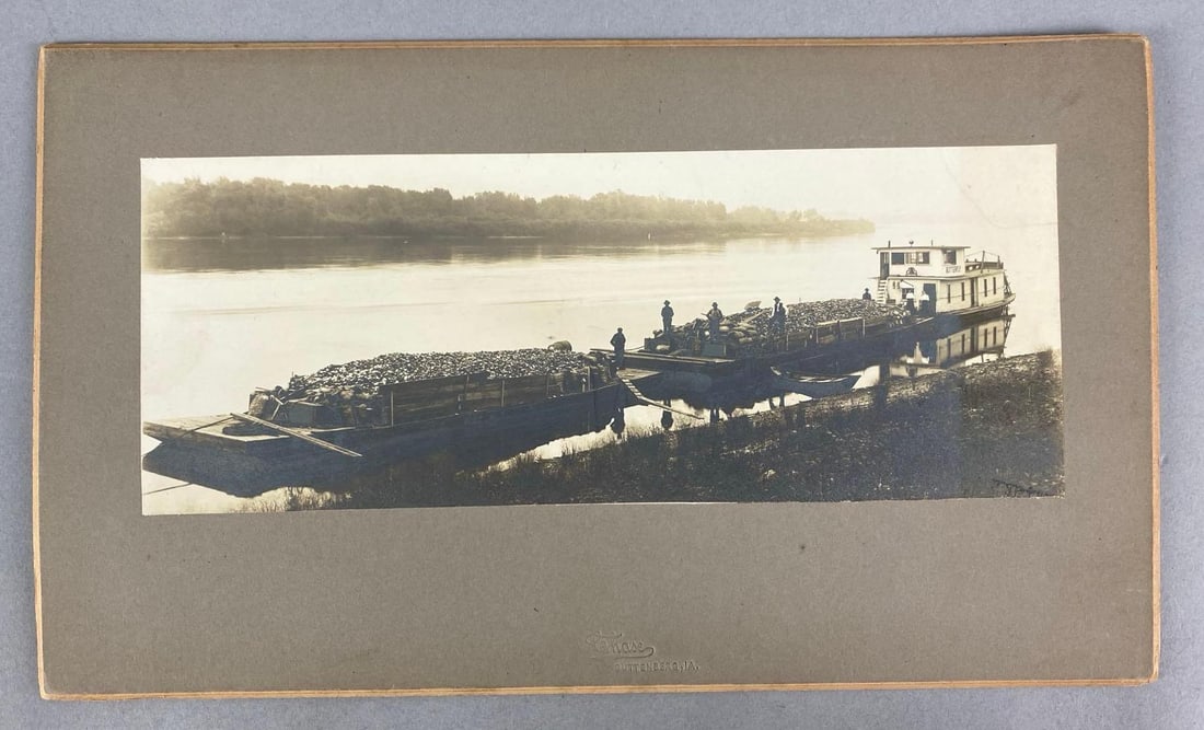 Antique Butterfly Steamboat Hauling Material Photograph: In-House Shipping Option: If you would like to use our in-house shipping service, please select “Arrange My Own Shipping” when paying your invoice. After payment, our in-house shipping team wi