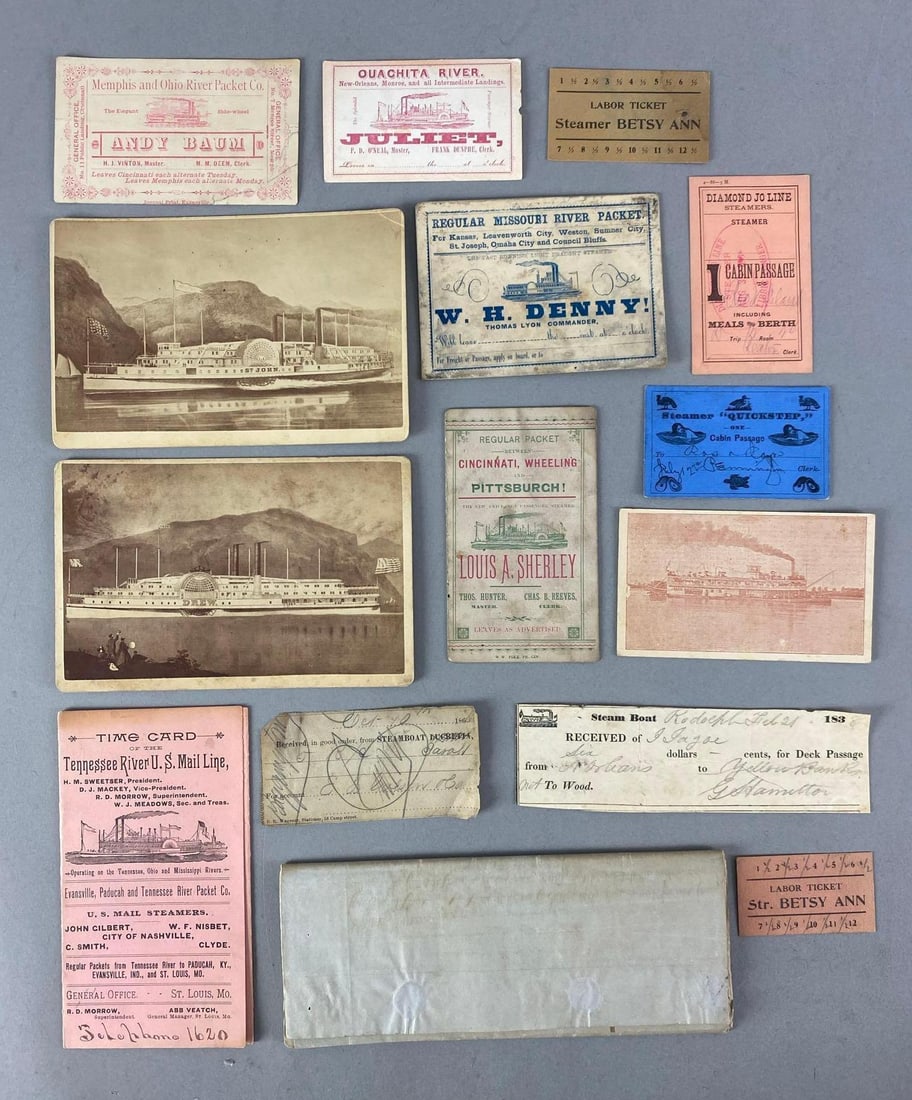 Group of 1800 Steamboat Ephemera (1 of 3)