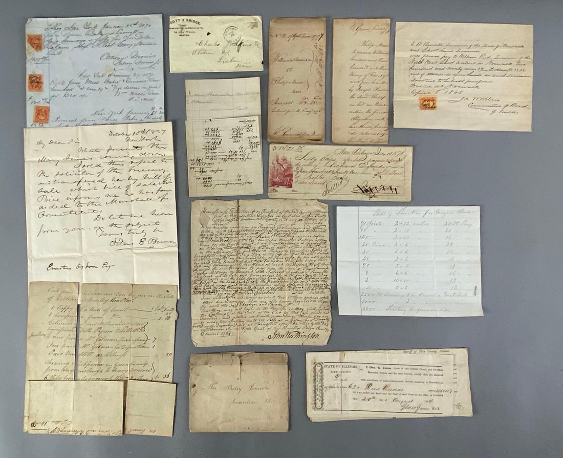 Group of 1830s-1870s Letters (1 of 3)