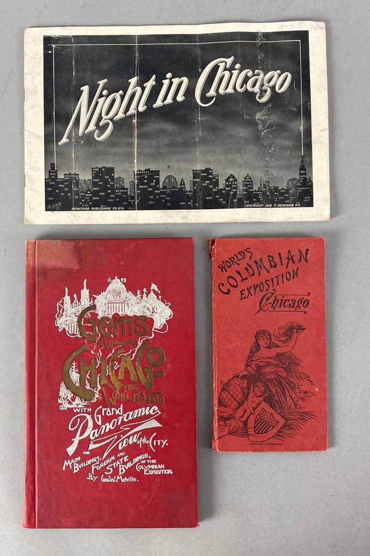 Group of 3 1893 Chicago Worlds Fair Books: In-House Shipping Option: If you would like to use our in-house shipping service, please select “Arrange My Own Shipping” when paying your invoice. After payment, our in-house shipping team wi