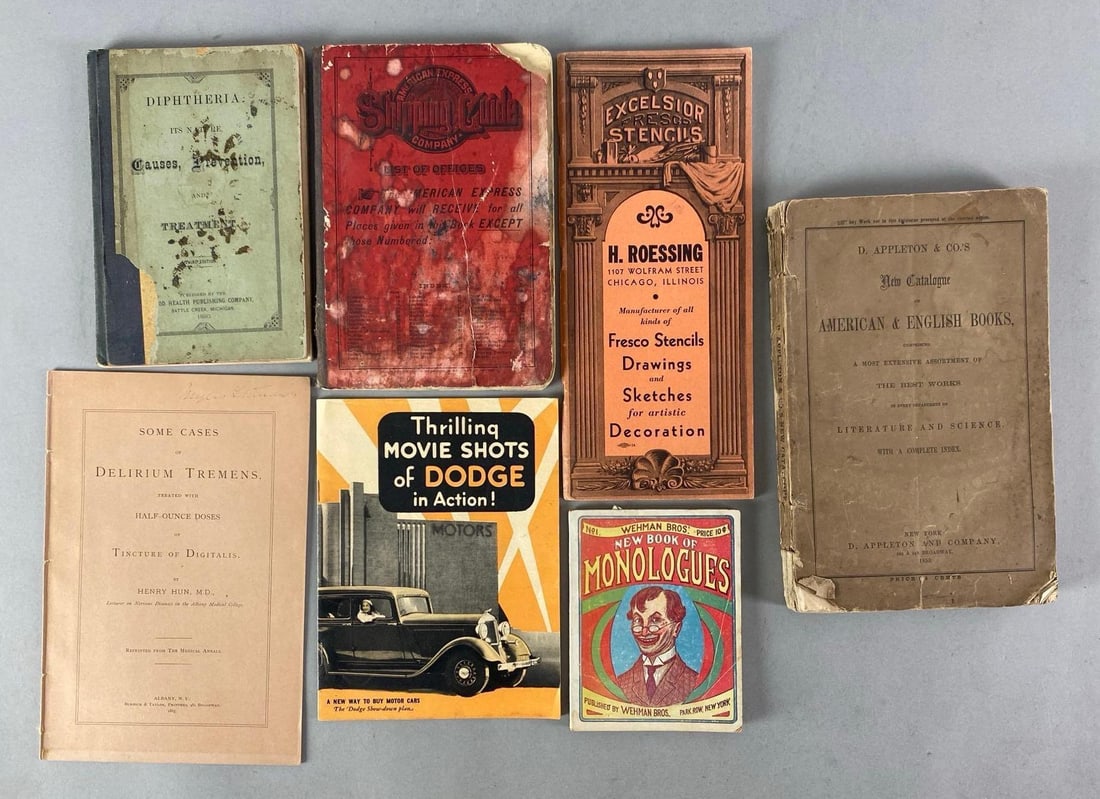 Group of 7 1850-1930s Books (1 of 3)