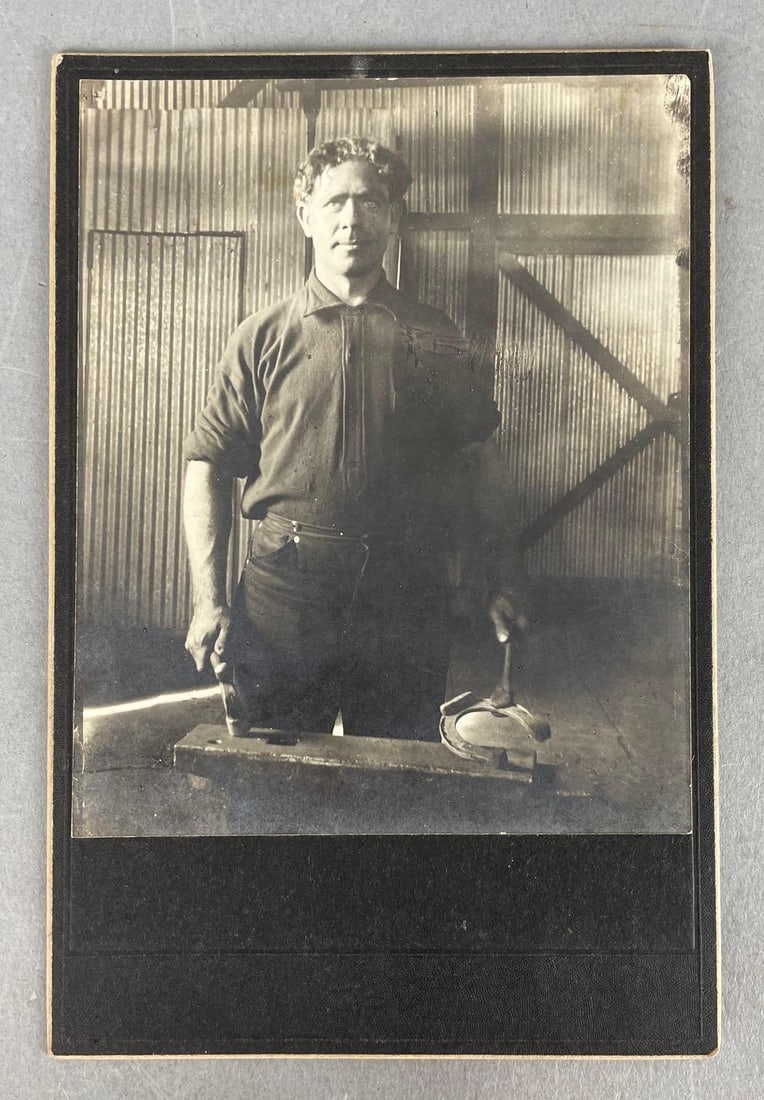 Antique Blacksmith Mounted Photo: In-House Shipping Option: If you would like to use our in-house shipping service, please select “Arrange My Own Shipping” when paying your invoice. After payment, our in-house shipping team