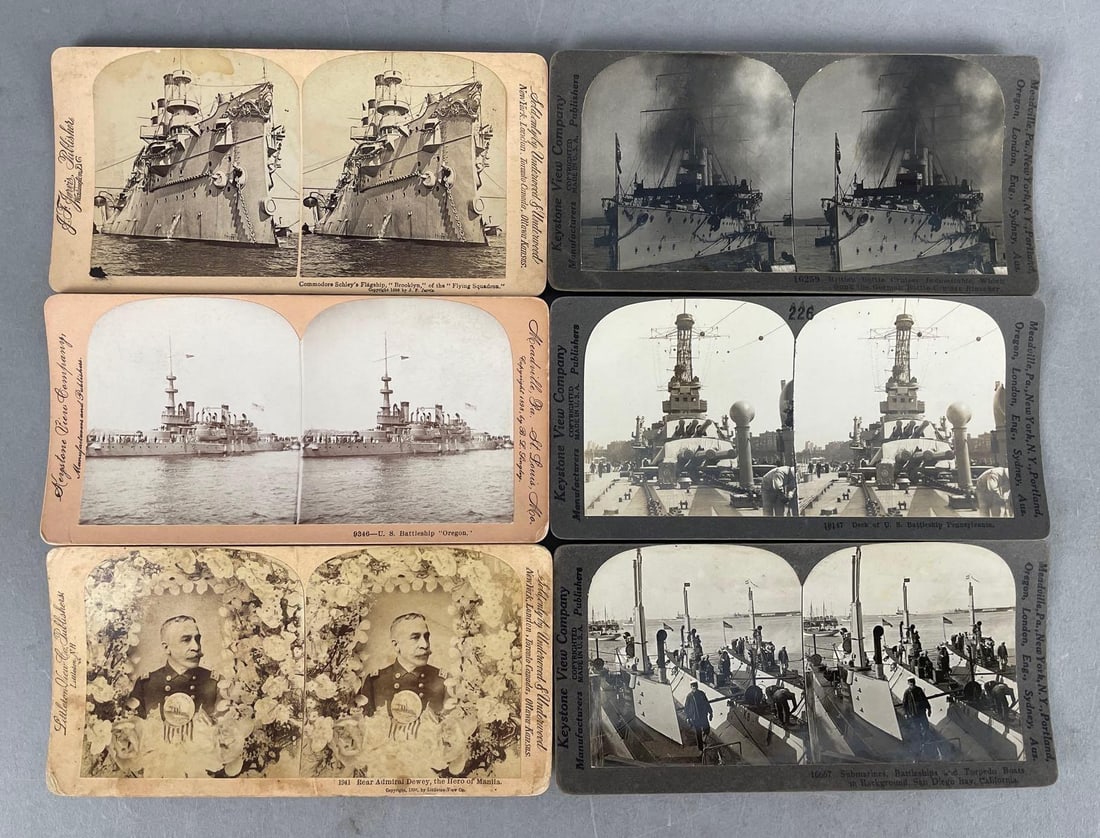 Group of Battleship Stereo Cards (1 of 3)