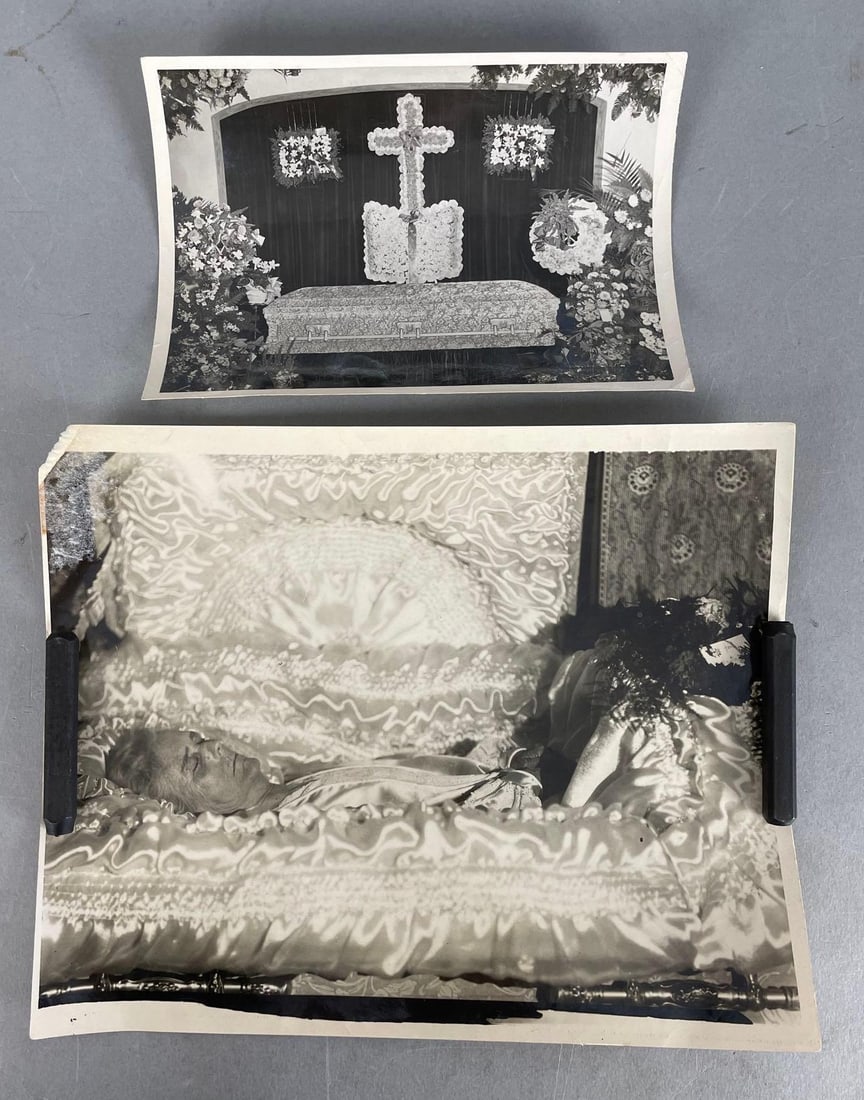 Group of 2 Vintage Funeral Coffin Photos: In-House Shipping Option: If you would like to use our in-house shipping service, please select “Arrange My Own Shipping” when paying your invoice. After payment, our in-house shipping team wi