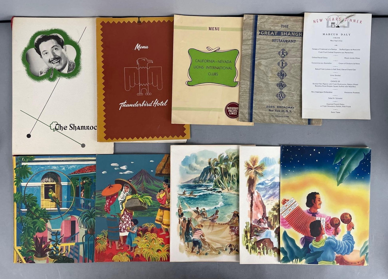 Group of Vintage Restaurant Menus: In-House Shipping Option: If you would like to use our in-house shipping service, please select “Arrange My Own Shipping” when paying your invoice. After payment, our in-house shipping team wi