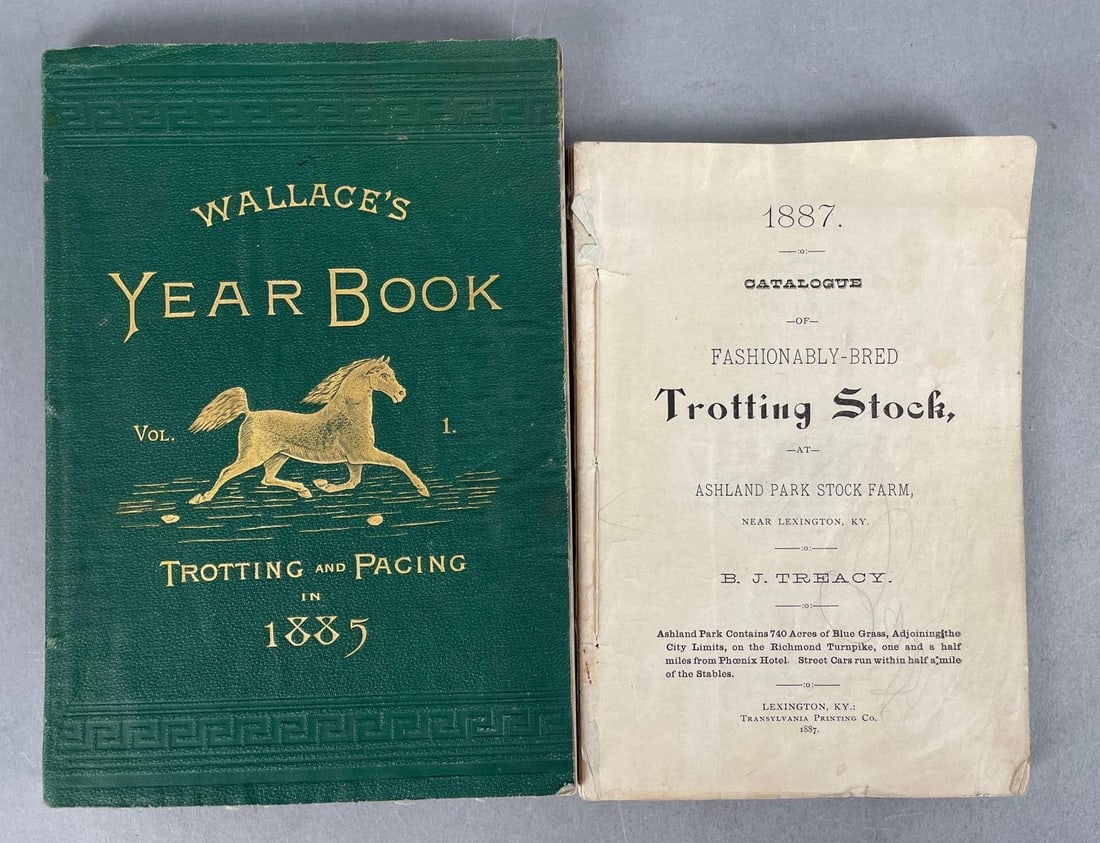 Group of 2 1880s Trotting Horse Stock Books (1 of 3)