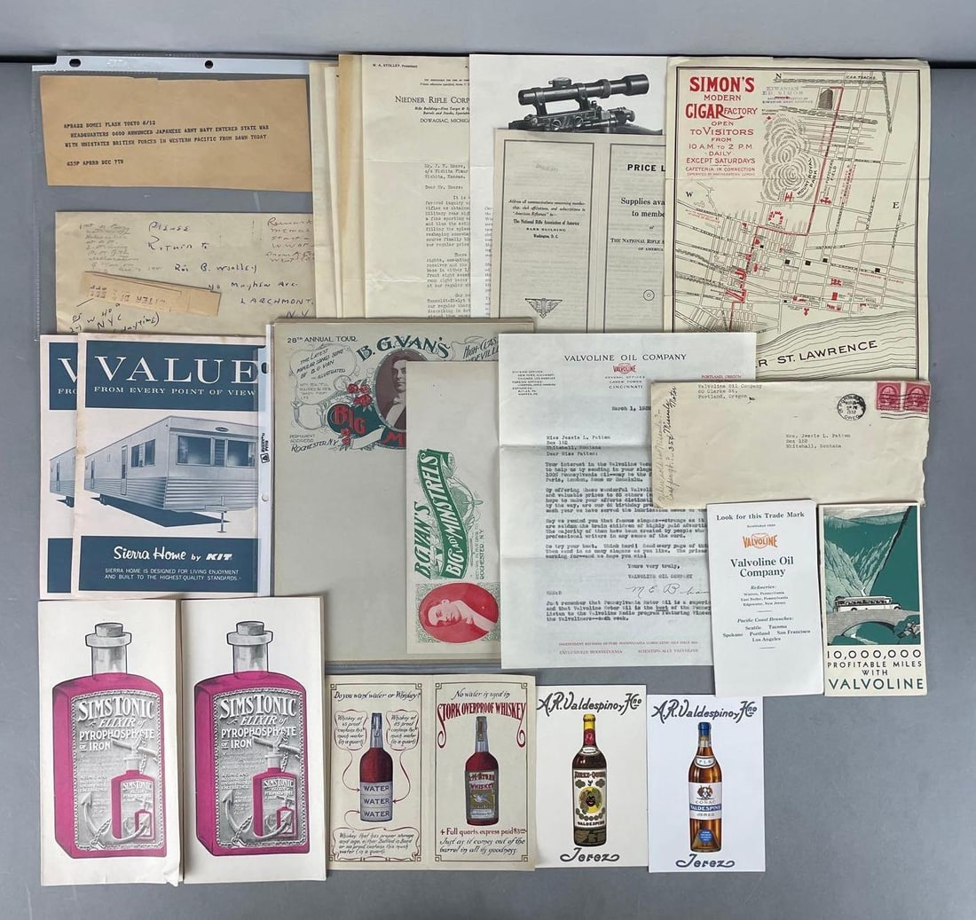 Group of Advertising, Correspondence Letters and More: In-House Shipping Option: If you would like to use our in-house shipping service, please select “Arrange My Own Shipping” when paying your invoice. After payment, our in-house shipping team wi