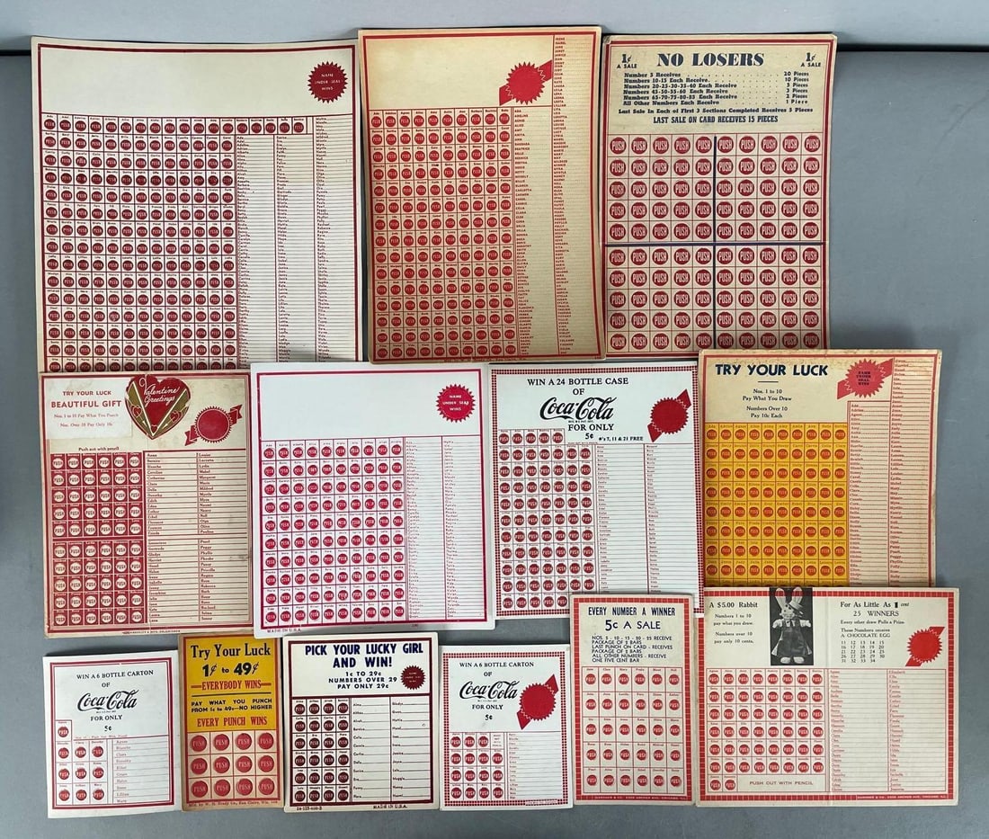 Group of Vintage Punch Boards (1 of 2)