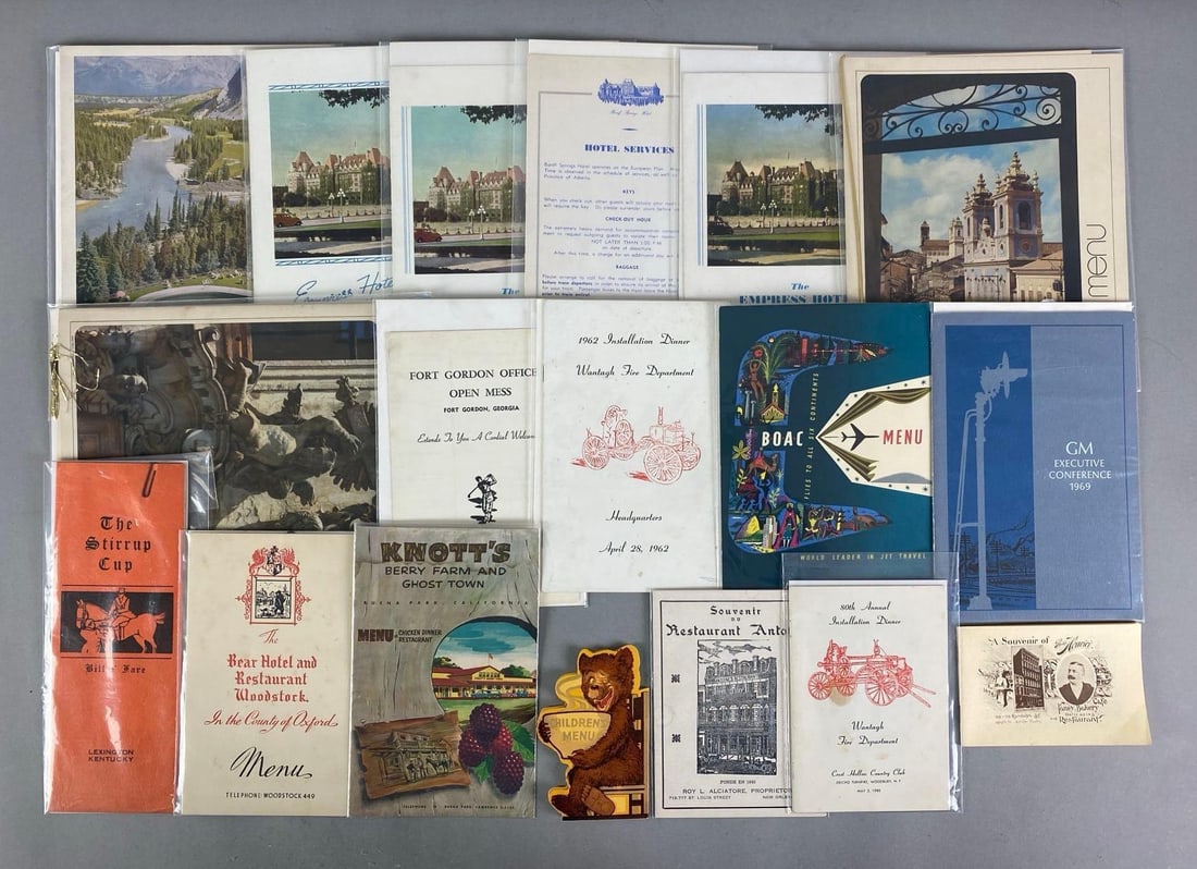 Group of Vintage Restaurant Menus (1 of 3)