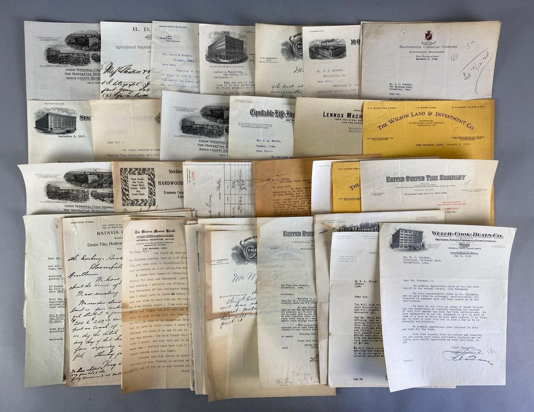 Group of Vintage Letterheads: In-House Shipping Option: If you would like to use our in-house shipping service, please select “Arrange My Own Shipping” when paying your invoice. After payment, our in-house shipping team wi