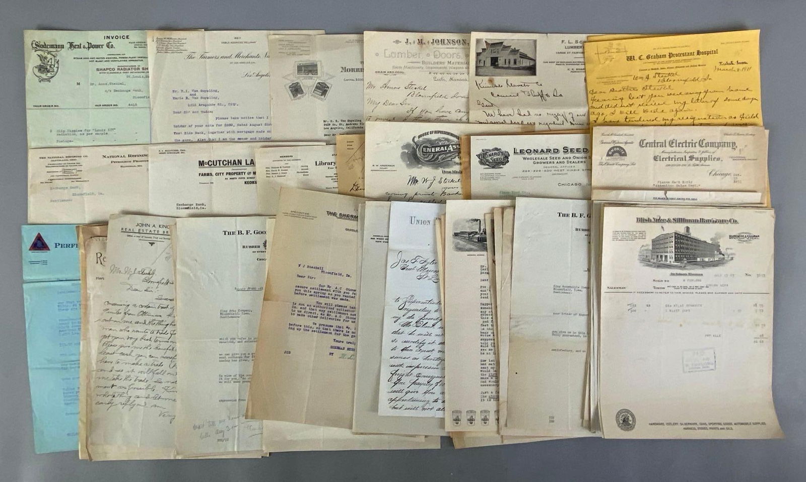 Group of Vintage Letterheads: In-House Shipping Option: If you would like to use our in-house shipping service, please select “Arrange My Own Shipping” when paying your invoice. After payment, our in-house shipping team wi