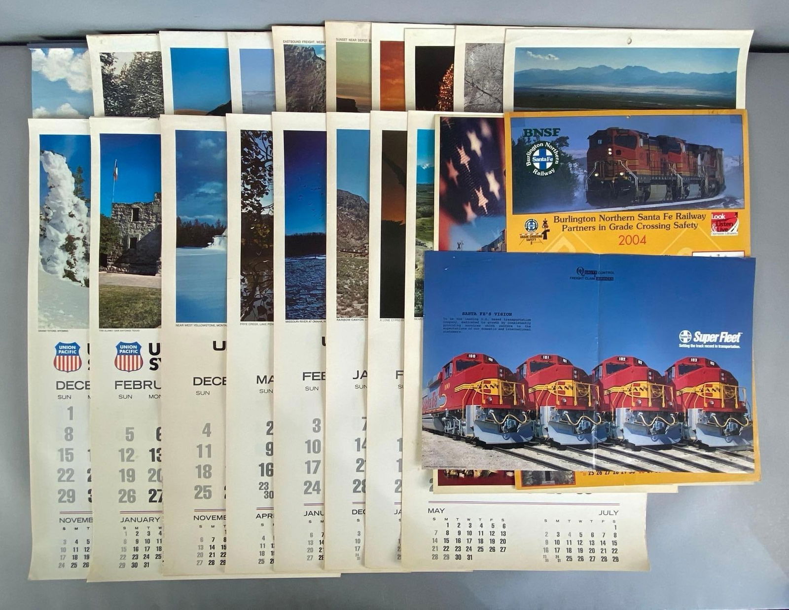 Group of Union Pacific Railroad Calendars: In-House Shipping Option: If you would like to use our in-house shipping service, please select “Arrange My Own Shipping” when paying your invoice. After payment, our in-house shipping team wi