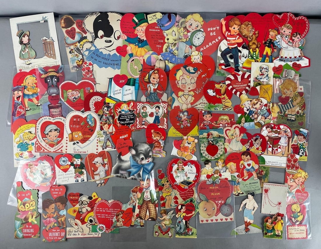 Group of Vintage Die-Cut Valentines: In-House Shipping Option: If you would like to use our in-house shipping service, please select “Arrange My Own Shipping” when paying your invoice. After payment, our in-house shipping team wi