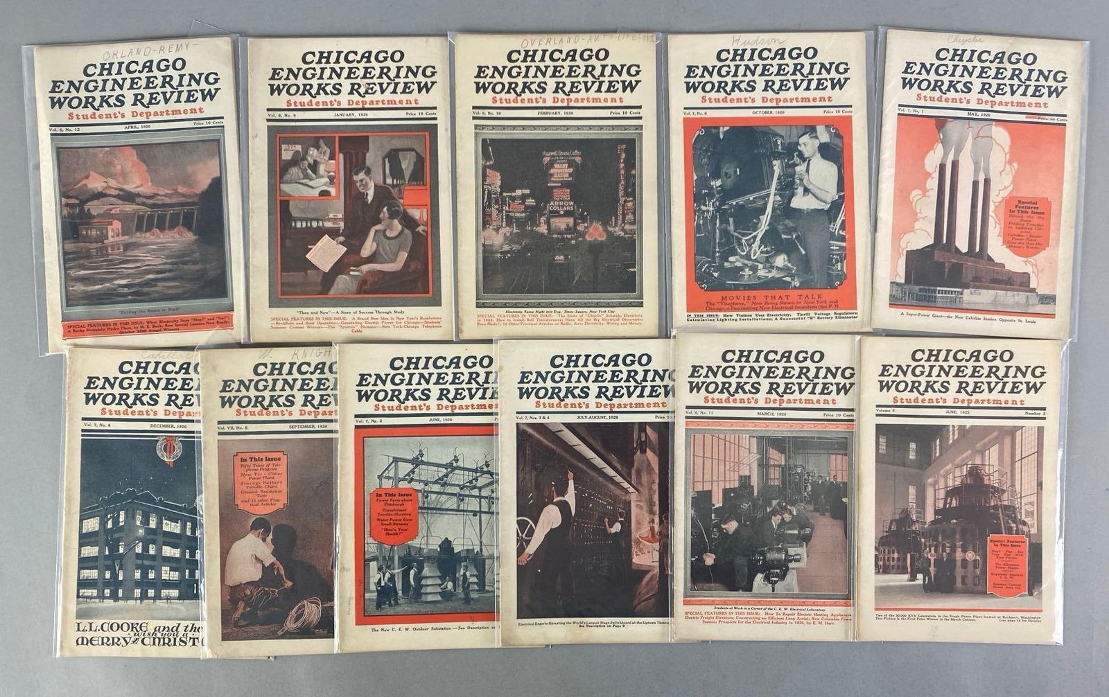 Group of 1920s Chicago Engineering Review Booklets: In-House Shipping Option: If you would like to use our in-house shipping service, please select “Arrange My Own Shipping” when paying your invoice. After payment, our in-house shipping team wi