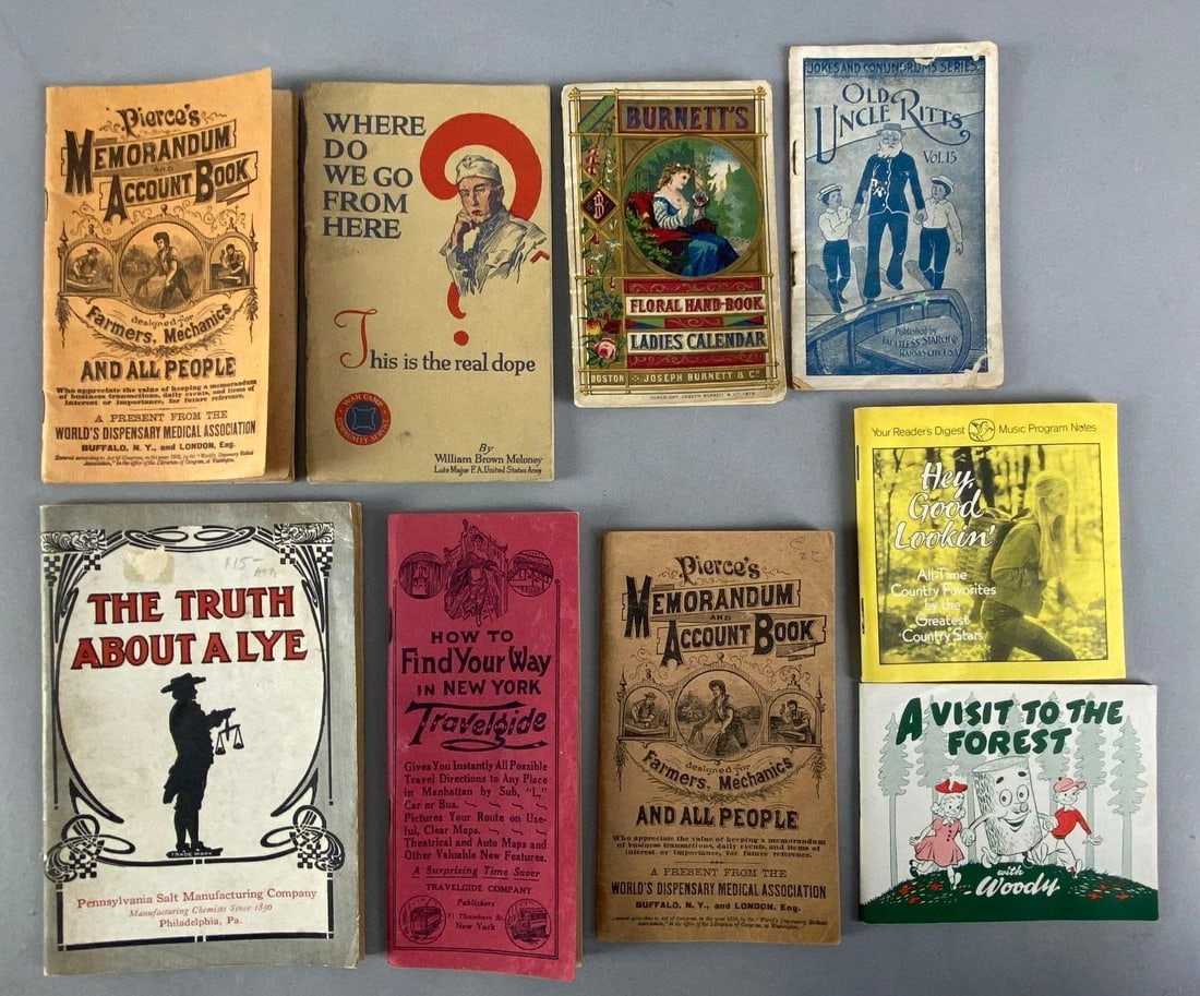 Group of 9 Vintage Booklets (1 of 3)