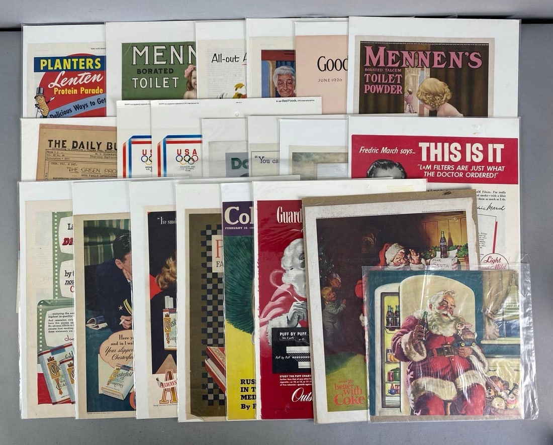 Group of Vintage Advertising Pages (1 of 3)