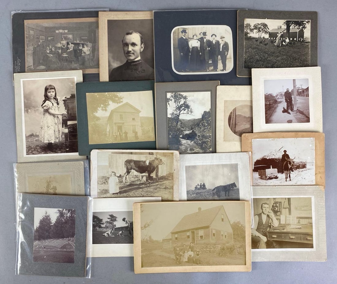 Group of Vintage Cabinet Cards and Photographs: In-House Shipping Option: If you would like to use our in-house shipping service, please select “Arrange My Own Shipping” when paying your invoice. After payment, our in-house shipping team wi