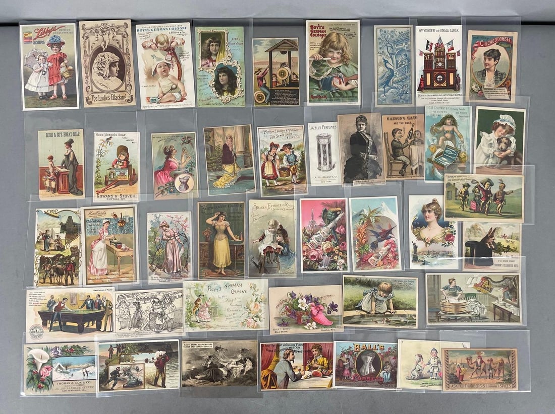 Group of Antique Trade Cards: In-House Shipping Option: If you would like to use our in-house shipping service, please select “Arrange My Own Shipping” when paying your invoice. After payment, our in-house shipping team wi