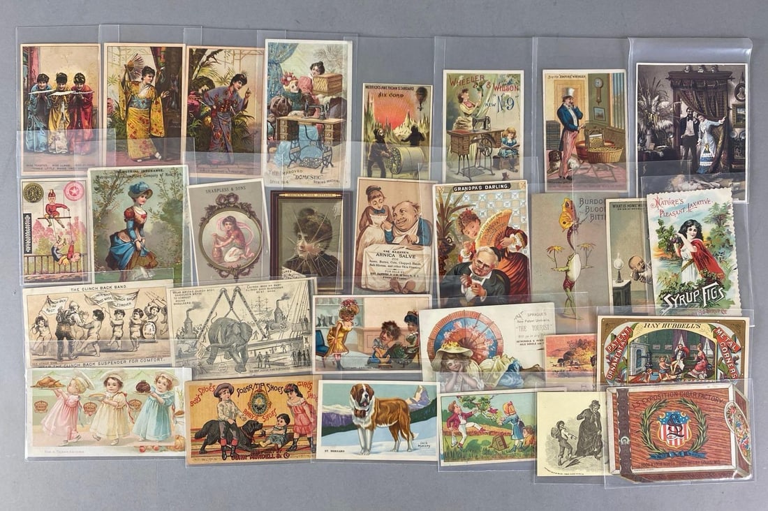 Group of Antique Trade Cards: In-House Shipping Option: If you would like to use our in-house shipping service, please select “Arrange My Own Shipping” when paying your invoice. After payment, our in-house shipping team wi