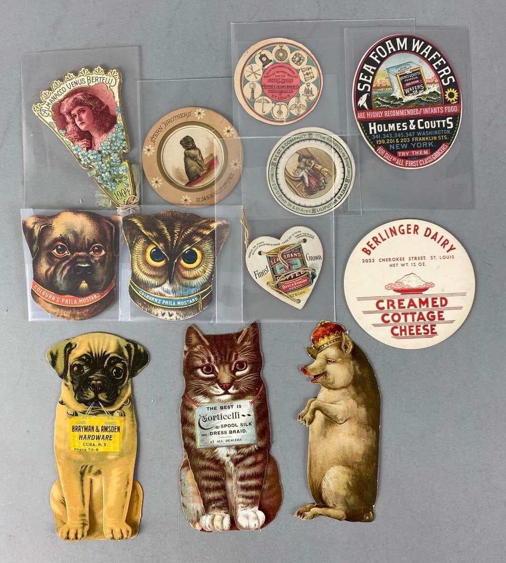 Group of Antique Trade Cards: In-House Shipping Option: If you would like to use our in-house shipping service, please select “Arrange My Own Shipping” when paying your invoice. After payment, our in-house shipping team wi