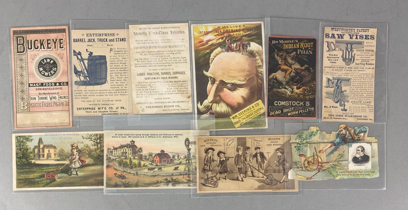 Group of Antique Equipment Trade Cards (1 of 3)