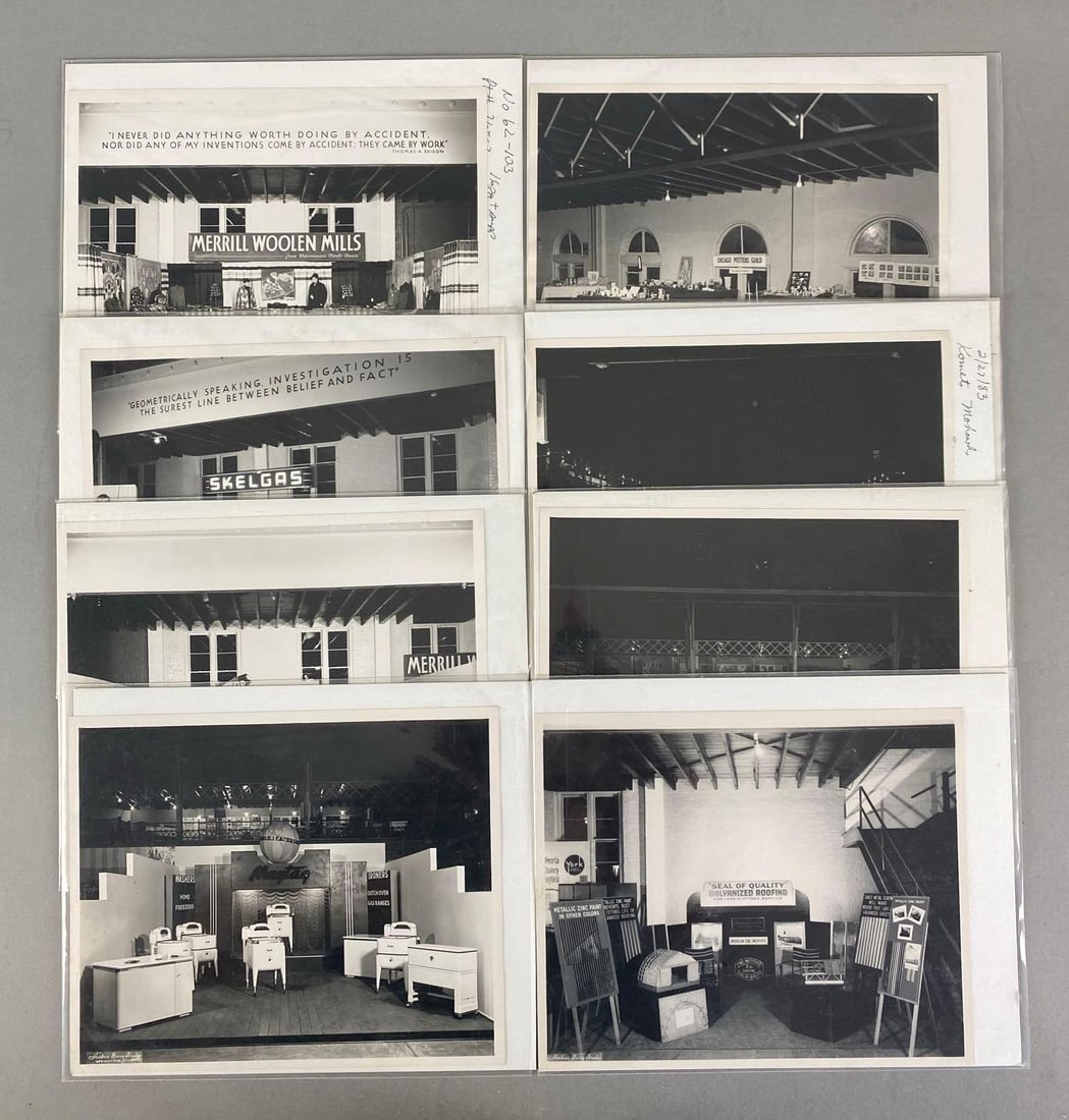 Group of 8 Vintage Trade Show Photographs: In-House Shipping Option: If you would like to use our in-house shipping service, please select “Arrange My Own Shipping” when paying your invoice. After payment, our in-house shipping team wi