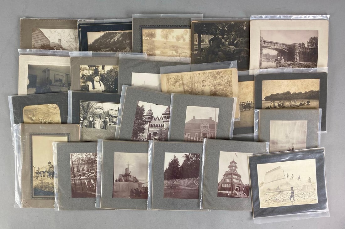 Group of Assorted Vintage Mounted Photographs: In-House Shipping Option: If you would like to use our in-house shipping service, please select “Arrange My Own Shipping” when paying your invoice. After payment, our in-house shipping team wi