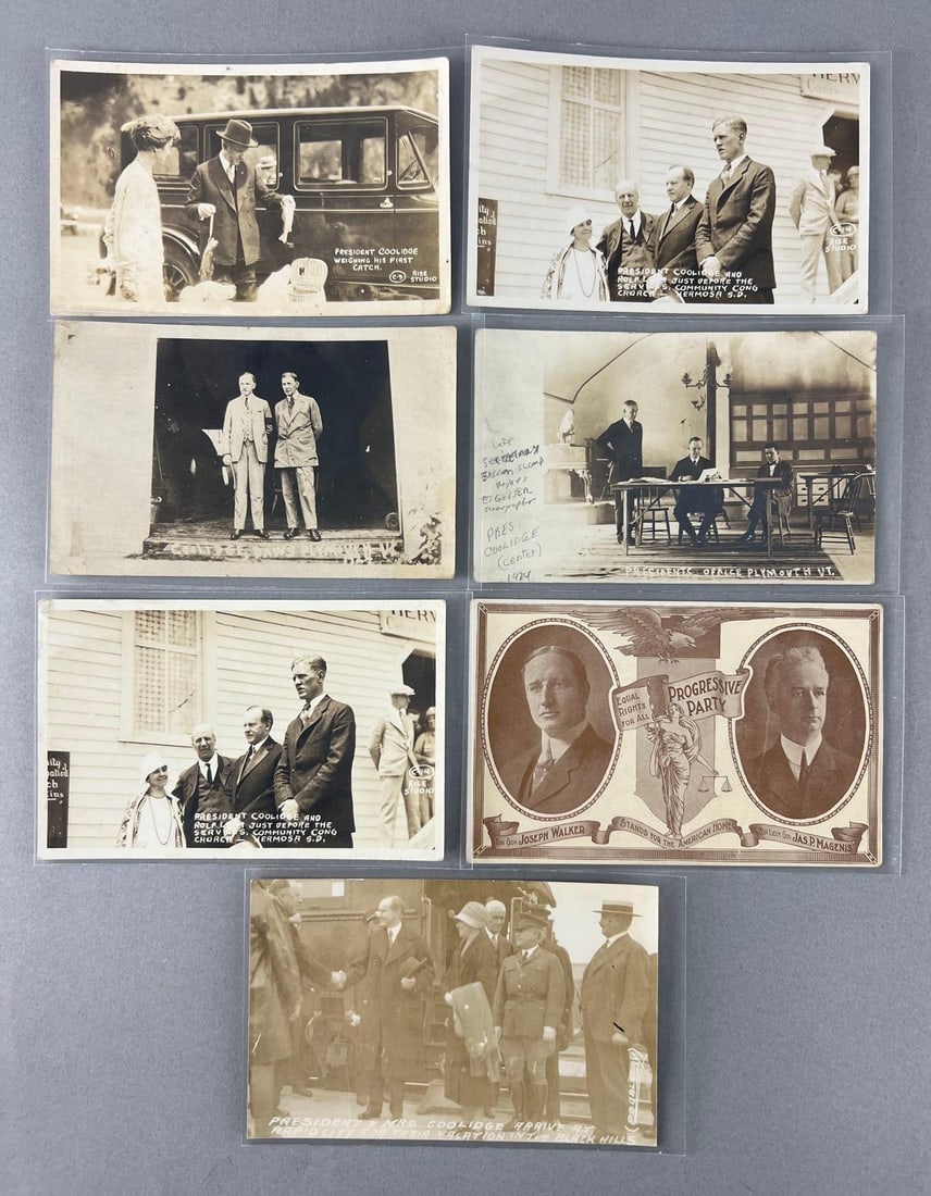 Postcards - 7 Real Photo President Coolidge: In-House Shipping Option: If you would like to use our in-house shipping service, please select “Arrange My Own Shipping” when paying your invoice. After payment, our in-house shipping team wi