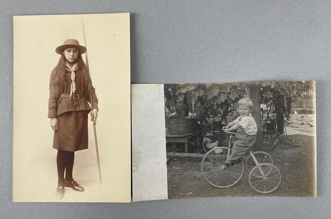 Postcards - 2 Children Real Photo (1 of 2)