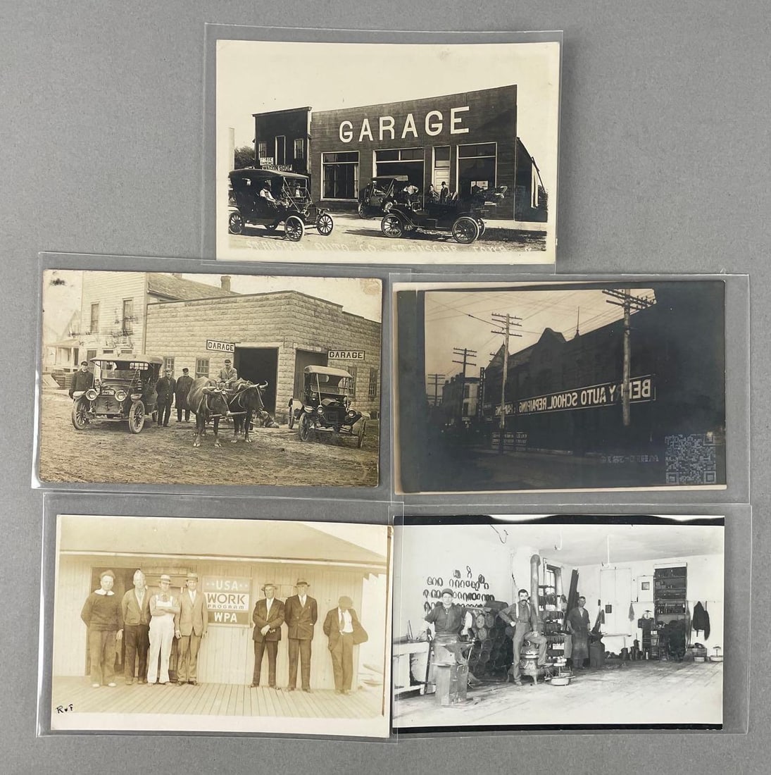 Postcards - 5 Garage Real Photo: In-House Shipping Option: If you would like to use our in-house shipping service, please select “Arrange My Own Shipping” when paying your invoice. After payment, our in-house shipping team wi