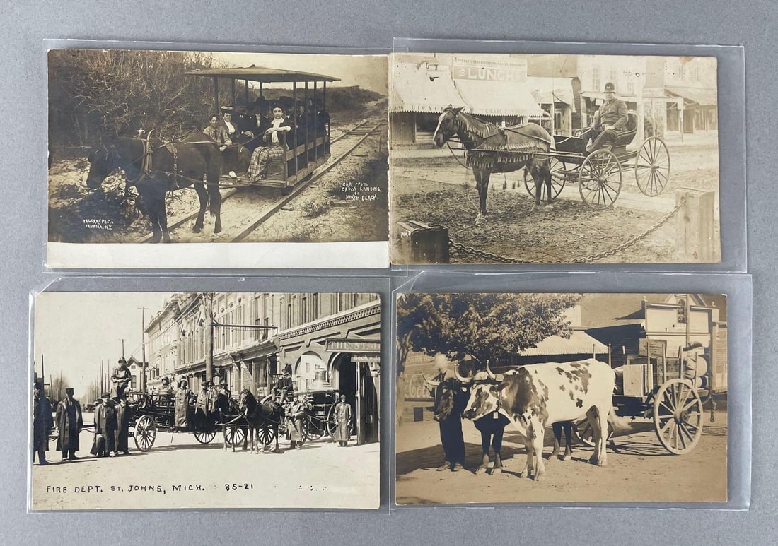 Postcards - 12 Horse Drawn Carriage Real Photo: In-House Shipping Option: If you would like to use our in-house shipping service, please select “Arrange My Own Shipping” when paying your invoice. After payment, our in-house shipping team wi