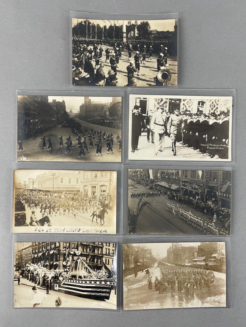 Postcards - 7 Military Parade Real Photo: In-House Shipping Option: If you would like to use our in-house shipping service, please select “Arrange My Own Shipping” when paying your invoice. After payment, our in-house shipping team