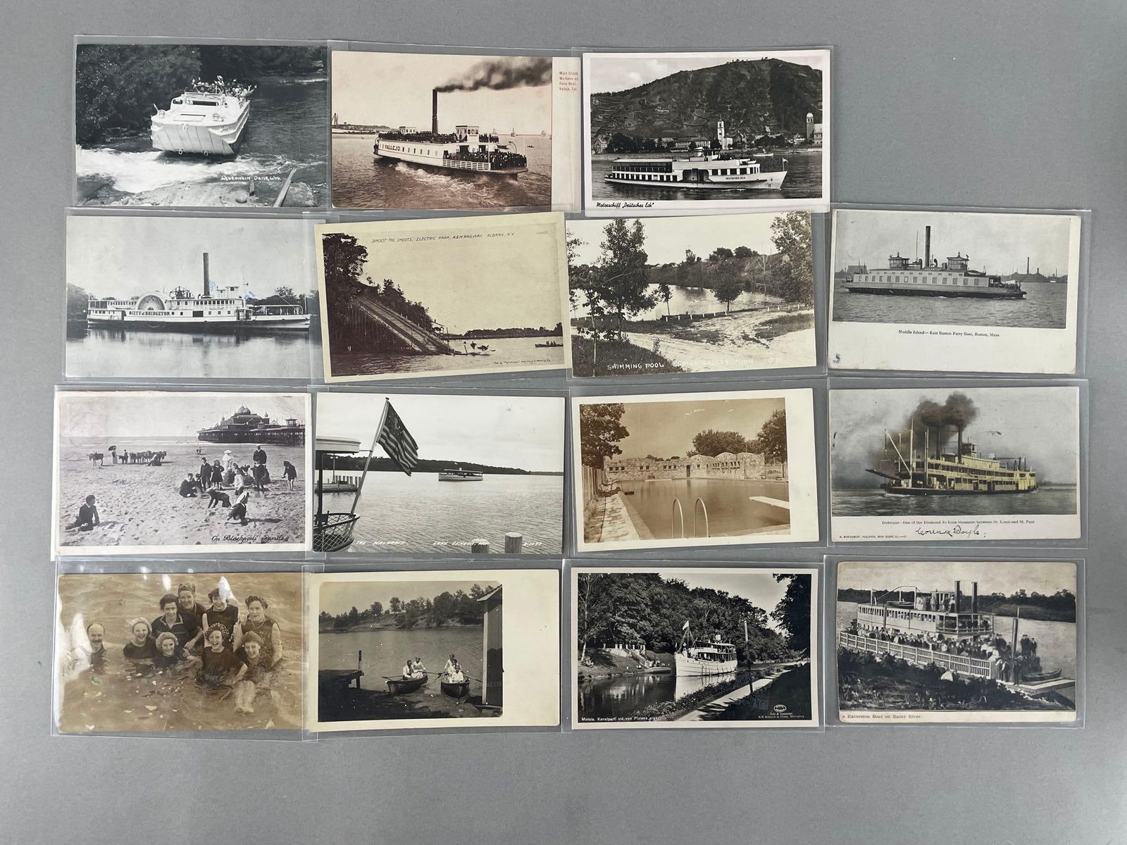 Postcards - 18 Boating / Swimming - 2