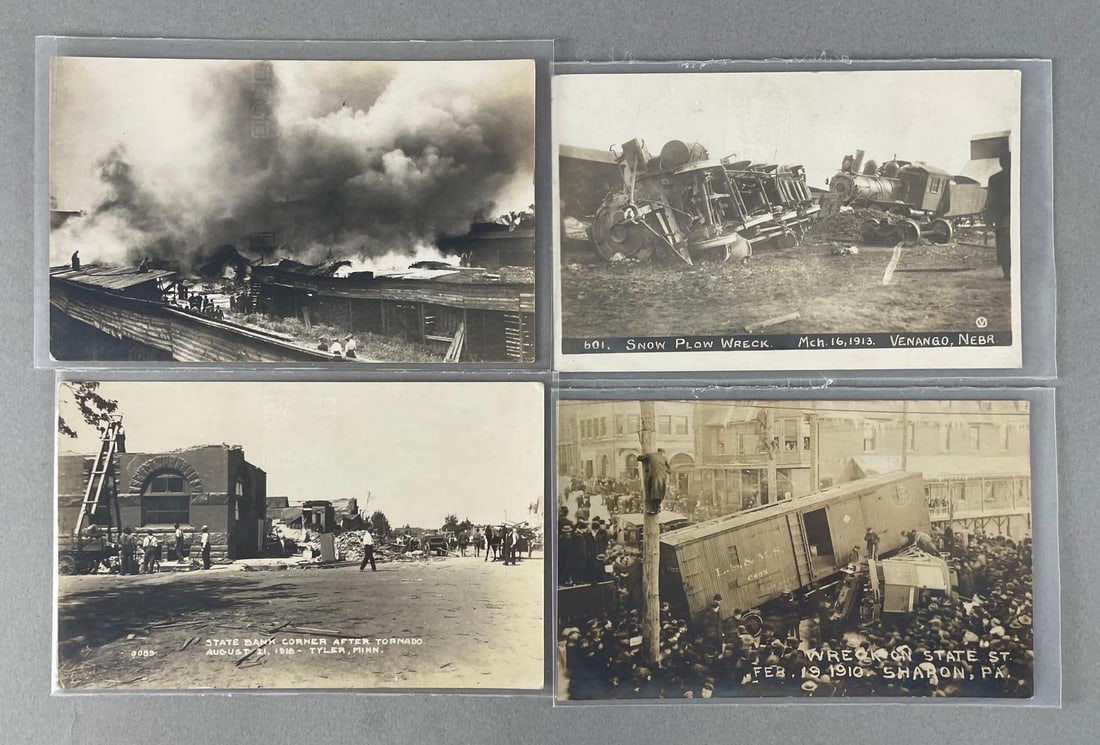 Postcards - 16 Disaster Real Photo: In-House Shipping Option: If you would like to use our in-house shipping service, please select “Arrange My Own Shipping” when paying your invoice. After payment, our in-house shipping team wi