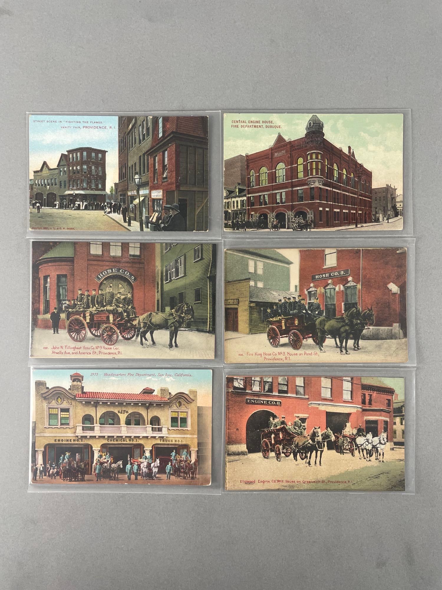 Postcards - 10 Fire Department - 2
