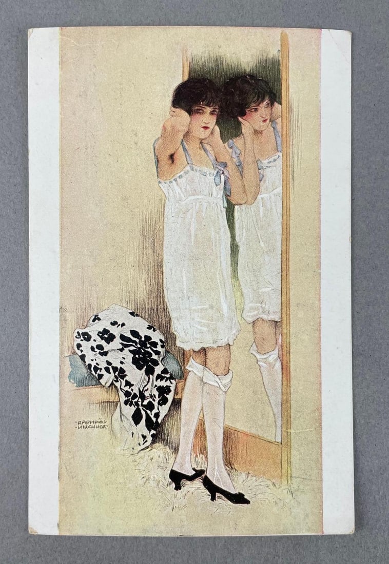 Kirchner Art Deco Lady Postcard: In-House Shipping Option: If you would like to use our in-house shipping service, please select “Arrange My Own Shipping” when paying your invoice. After payment, our in-house shipping team