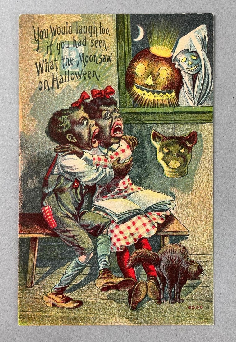 Black Americana Halloween Postcard: In-House Shipping Option: If you would like to use our in-house shipping service, please select “Arrange My Own Shipping” when paying your invoice. After payment, our in-house shipping team