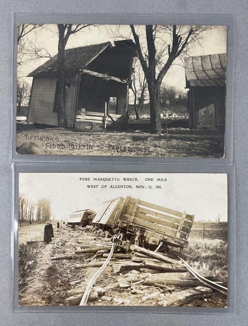 Postcards - 2 Disaster Real Photo: In-House Shipping Option: If you would like to use our in-house shipping service, please select “Arrange My Own Shipping” when paying your invoice. After payment, our in-house shipping team