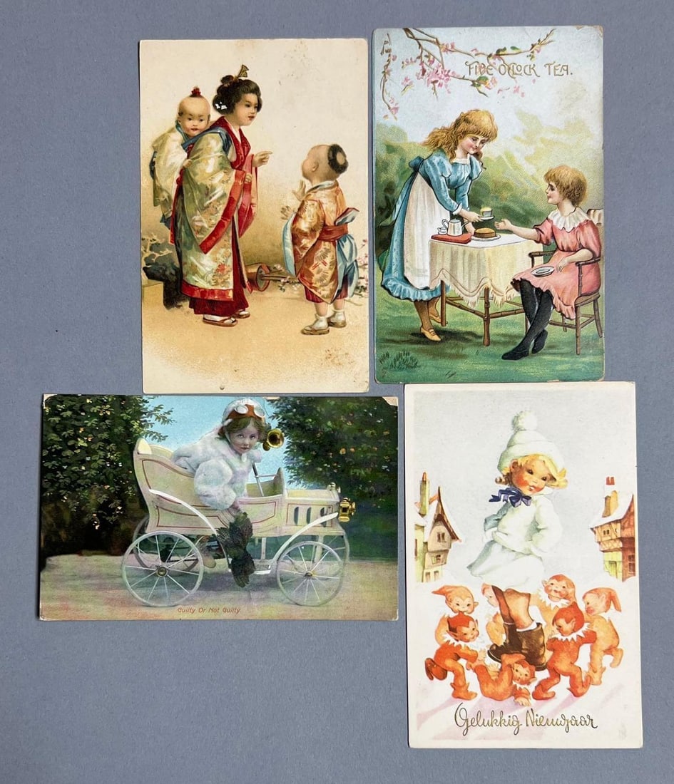 Postcards- 28 Artist Signed Children (1 of 2)